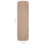 vidaXL Tappetini Scale Antiscivolo 15 pz 75x20 cm Beige Rettangolari vidaXL Tappetini Scale Antiscivolo 15 pz 75x20 cm Beige Rettangolari