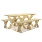 vidaXL Set da Pranzo da Giardino 3 pz in Legno di Pino Impregnato