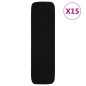vidaXL Tappetini per Scale Antiscivolo 15 pz 75x20cm Neri Rettangolari