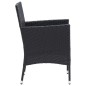vidaXL Set da Pranzo per Giardino 7 pz con Cuscini Polyrattan Nero vidaXL Set da Pranzo per Giardino 7 pz con Cuscini Polyrattan Nero