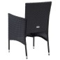 vidaXL Set da Pranzo per Giardino 7 pz con Cuscini Polyrattan Nero vidaXL Set da Pranzo per Giardino 7 pz con Cuscini Polyrattan Nero