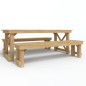 vidaXL Set da Pranzo da Giardino 3 pz in Legno di Pino Impregnato vidaXL Set da Pranzo da Giardino 3 pz in Legno di Pino Impregnato