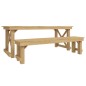 vidaXL Set da Pranzo da Giardino 3 pz in Legno di Pino Impregnato vidaXL Set da Pranzo da Giardino 3 pz in Legno di Pino Impregnato
