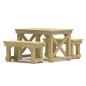vidaXL Set da Pranzo da Giardino 3 pz in Legno di Pino Impregnato