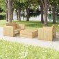 vidaXL Set Salotto da Giardino 3 pz Legno Massello di Pino Impregnato vidaXL Set Salotto da Giardino 3 pz Legno Massello di Pino Impregnato