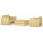 vidaXL Set Salotto da Giardino 3 pz Legno Massello di Pino Impregnato vidaXL Set Salotto da Giardino 3 pz Legno Massello di Pino Impregnato