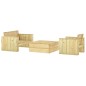 vidaXL Set Salotto da Giardino 3 pz Legno Massello di Pino Impregnato vidaXL Set Salotto da Giardino 3 pz Legno Massello di Pino Impregnato