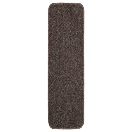 vidaXL Tappetini Scale Antiscivolo 15 pz 75x20 cm Marroni Rettangolari