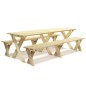 vidaXL Set da Pranzo da Giardino 3 pz in Legno di Pino Impregnato vidaXL Set da Pranzo da Giardino 3 pz in Legno di Pino Impregnato