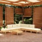 vidaXL Set Divani da Giardino 8 pz con Cuscini Crema in Massello di Pino vidaXL Set Divani da Giardino 8 pz con Cuscini Crema in Massello di Pino