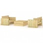 vidaXL Set Salotto da Giardino 3 pz Legno Massello di Pino Impregnato vidaXL Set Salotto da Giardino 3 pz Legno Massello di Pino Impregnato