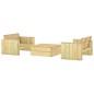 vidaXL Set Salotto da Giardino 3 pz Legno Massello di Pino Impregnato vidaXL Set Salotto da Giardino 3 pz Legno Massello di Pino Impregnato