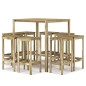 vidaXL Set Bistrò da Giardino 9 pz in Legno di Pino Impregnato vidaXL Set Bistrò da Giardino 9 pz in Legno di Pino Impregnato