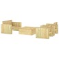 vidaXL Set Salotto da Giardino 4 pz Legno Massello di Pino Impregnato vidaXL Set Salotto da Giardino 4 pz Legno Massello di Pino Impregnato