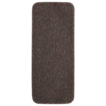 vidaXL Tappetini Scale 15 pz 60x25 cm Marroni Antiscivolo Rettangolari