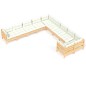 vidaXL Set Divani da Giardino 10 pz con Cuscini Crema Massello di Pino vidaXL Set Divani da Giardino 10 pz con Cuscini Crema Massello di Pino