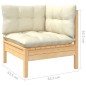 vidaXL Set Divani da Giardino 11 pz con Cuscini Crema Massello di Pino vidaXL Set Divani da Giardino 11 pz con Cuscini Crema Massello di Pino