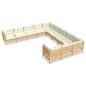 vidaXL Set Divani da Giardino 11 pz con Cuscini Crema Massello di Pino vidaXL Set Divani da Giardino 11 pz con Cuscini Crema Massello di Pino
