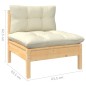 vidaXL Set Divani da Giardino 12 pz con Cuscini Crema Massello di Pino vidaXL Set Divani da Giardino 12 pz con Cuscini Crema Massello di Pino