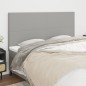 Testiera 4 pz Grigio Chiaro 80x5x78/88 cm in Tessuto Testiera 4 pz Grigio Chiaro 80x5x78/88 cm in Tessuto
