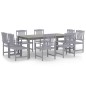 vidaXL Set da Pranzo da Giardino 9 pz Legno Massello di Acacia Grigio vidaXL Set da Pranzo da Giardino 9 pz Legno Massello di Acacia Grigio