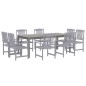 vidaXL Set da Pranzo da Giardino 9 pz Legno Massello di Acacia Grigio vidaXL Set da Pranzo da Giardino 9 pz Legno Massello di Acacia Grigio