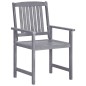 vidaXL Set da Pranzo da Giardino 9 pz Legno Massello di Acacia Grigio vidaXL Set da Pranzo da Giardino 9 pz Legno Massello di Acacia Grigio
