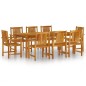 vidaXL Set da Pranzo per Giardino 9 pz in Legno Massello di Acacia vidaXL Set da Pranzo per Giardino 9 pz in Legno Massello di Acacia