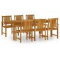 vidaXL Set da Pranzo per Giardino 7 pz in Legno Massello di Acacia vidaXL Set da Pranzo per Giardino 7 pz in Legno Massello di Acacia