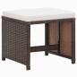 vidaXL Set da Pranzo per Giardino 9 pz con Cuscini Polyrattan Marrone vidaXL Set da Pranzo per Giardino 9 pz con Cuscini Polyrattan Marrone