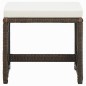vidaXL Set da Pranzo per Giardino 9 pz con Cuscini Polyrattan Marrone vidaXL Set da Pranzo per Giardino 9 pz con Cuscini Polyrattan Marrone