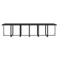 vidaXL Set da Pranzo per Giardino 13 pz con Cuscini in Polyrattan Nero