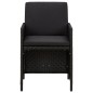 vidaXL Set da Pranzo per Giardino 5pz con Cuscini in Polyrattan Nero vidaXL Set da Pranzo per Giardino 5pz con Cuscini in Polyrattan Nero