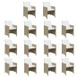 vidaXL Set da Pranzo per Giardino 15pz con Cuscini in Polyrattan Beige vidaXL Set da Pranzo per Giardino 15pz con Cuscini in Polyrattan Beige