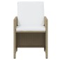 vidaXL Set da Pranzo per Giardino 15pz con Cuscini in Polyrattan Beige vidaXL Set da Pranzo per Giardino 15pz con Cuscini in Polyrattan Beige