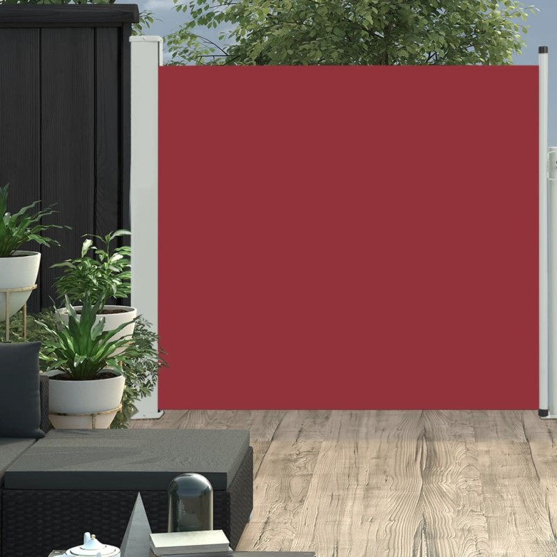 Tenda Laterale Retrattile per Patio 170x300 cm Rosso Tenda Laterale Retrattile per Patio 170x300 cm Rosso