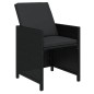 vidaXL Set da Pranzo da Giardino 17 pz con Cuscini in Polyrattan Nero vidaXL Set da Pranzo da Giardino 17 pz con Cuscini in Polyrattan Nero