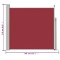 Tenda Laterale Retrattile per Patio 170x300 cm Rosso Tenda Laterale Retrattile per Patio 170x300 cm Rosso