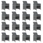 vidaXL Set da Pranzo per Giardino 17pz con Cuscini Polyrattan Grigio vidaXL Set da Pranzo per Giardino 17pz con Cuscini Polyrattan Grigio