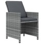 vidaXL Set da Pranzo per Giardino 17pz con Cuscini Polyrattan Grigio vidaXL Set da Pranzo per Giardino 17pz con Cuscini Polyrattan Grigio
