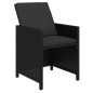 vidaXL Set da Pranzo per Giardino 9 pz con Cuscini in Polyrattan Nero vidaXL Set da Pranzo per Giardino 9 pz con Cuscini in Polyrattan Nero