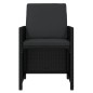 vidaXL Set da Pranzo per Giardino 9 pz con Cuscini in Polyrattan Nero vidaXL Set da Pranzo per Giardino 9 pz con Cuscini in Polyrattan Nero