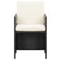 vidaXL Set da Pranzo da Giardino 17 pz con Cuscini Nero in Polyrattan vidaXL Set da Pranzo da Giardino 17 pz con Cuscini Nero in Polyrattan