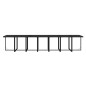 vidaXL Set da Pranzo per Giardino 19 pz con Cuscini in Polyrattan Nero vidaXL Set da Pranzo per Giardino 19 pz con Cuscini in Polyrattan Nero