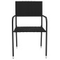 vidaXL Set Mobili da Pranzo per Giardino 3 pz Polyrattan Nero vidaXL Set Mobili da Pranzo per Giardino 3 pz Polyrattan Nero