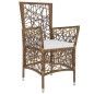 vidaXL Set Mobili da Pranzo per Giardino 3 pz in Polyrattan Marrone vidaXL Set Mobili da Pranzo per Giardino 3 pz in Polyrattan Marrone