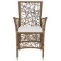 vidaXL Set Mobili da Pranzo per Giardino 3 pz in Polyrattan Marrone vidaXL Set Mobili da Pranzo per Giardino 3 pz in Polyrattan Marrone