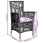 vidaXL Set Mobili da Pranzo per Giardino 3 pz in Polyrattan Marrone vidaXL Set Mobili da Pranzo per Giardino 3 pz in Polyrattan Marrone