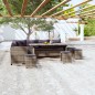 vidaXL Set Divani da Giardino 6 pz con Cuscini in Polyrattan Grigio vidaXL Set Divani da Giardino 6 pz con Cuscini in Polyrattan Grigio