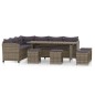 vidaXL Set Divani da Giardino 6 pz con Cuscini in Polyrattan Grigio vidaXL Set Divani da Giardino 6 pz con Cuscini in Polyrattan Grigio